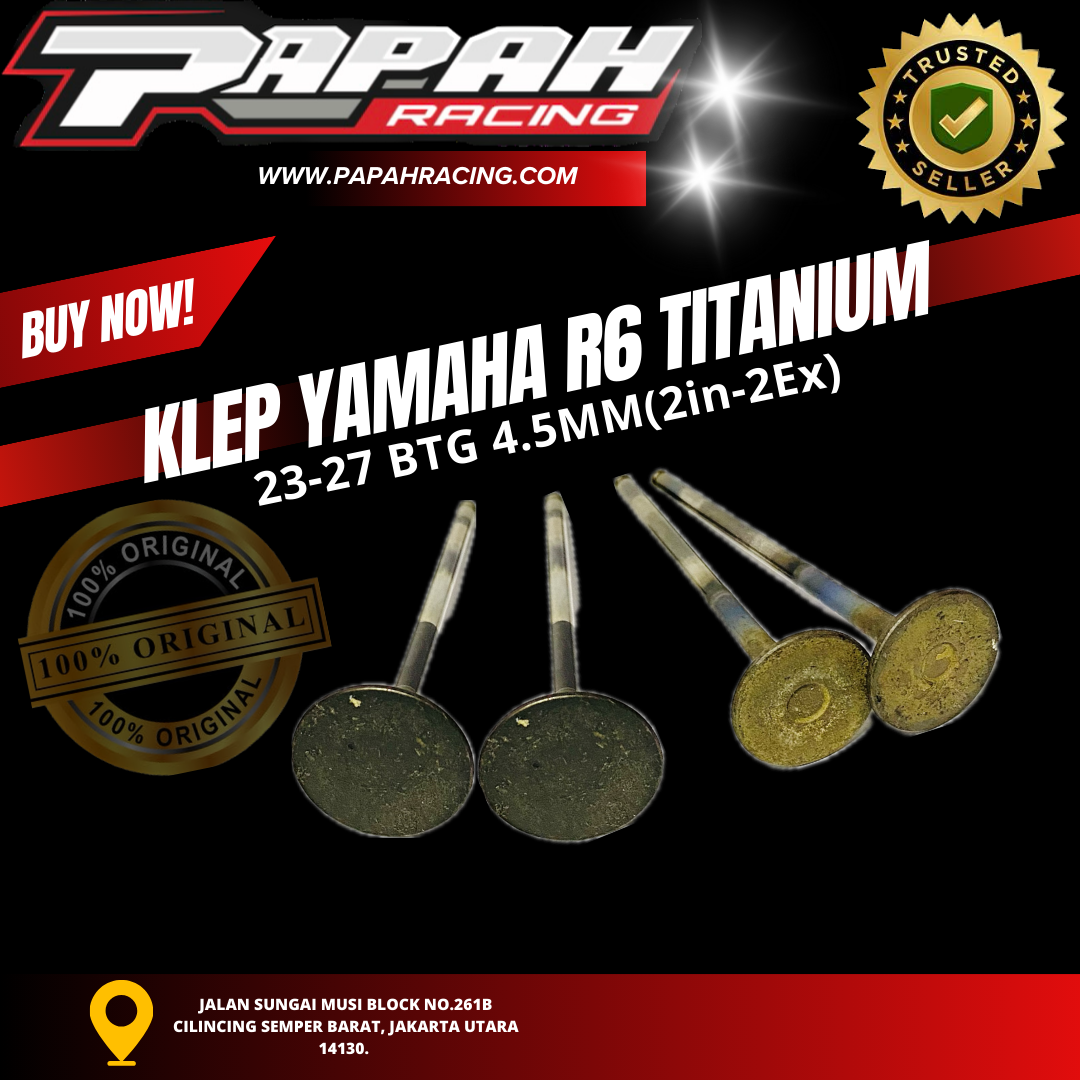 KLEP YAMAHA R6 TITANIUM 23-27 BT 4.5MM (2in-2ex)